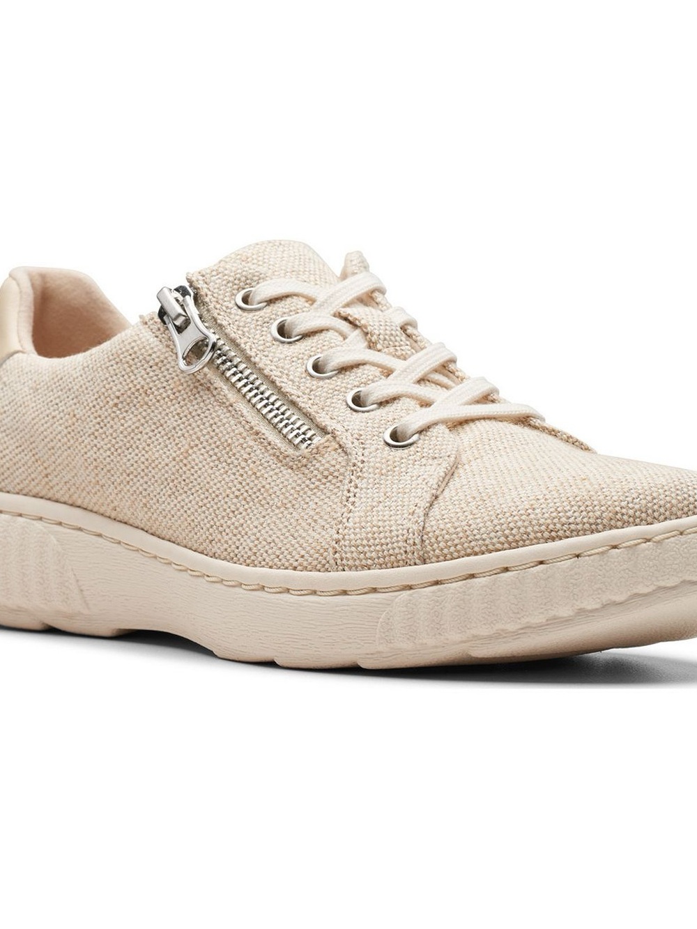 Clarks Caroline Echo Natural Canvas Sneakers Size 6.5